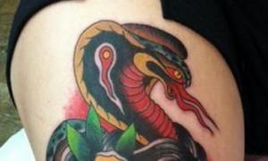 Cobra tattoo meaning on shoulder blade